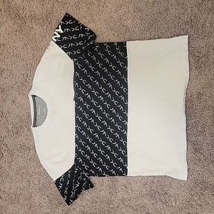 DKNY White Black Tee Large